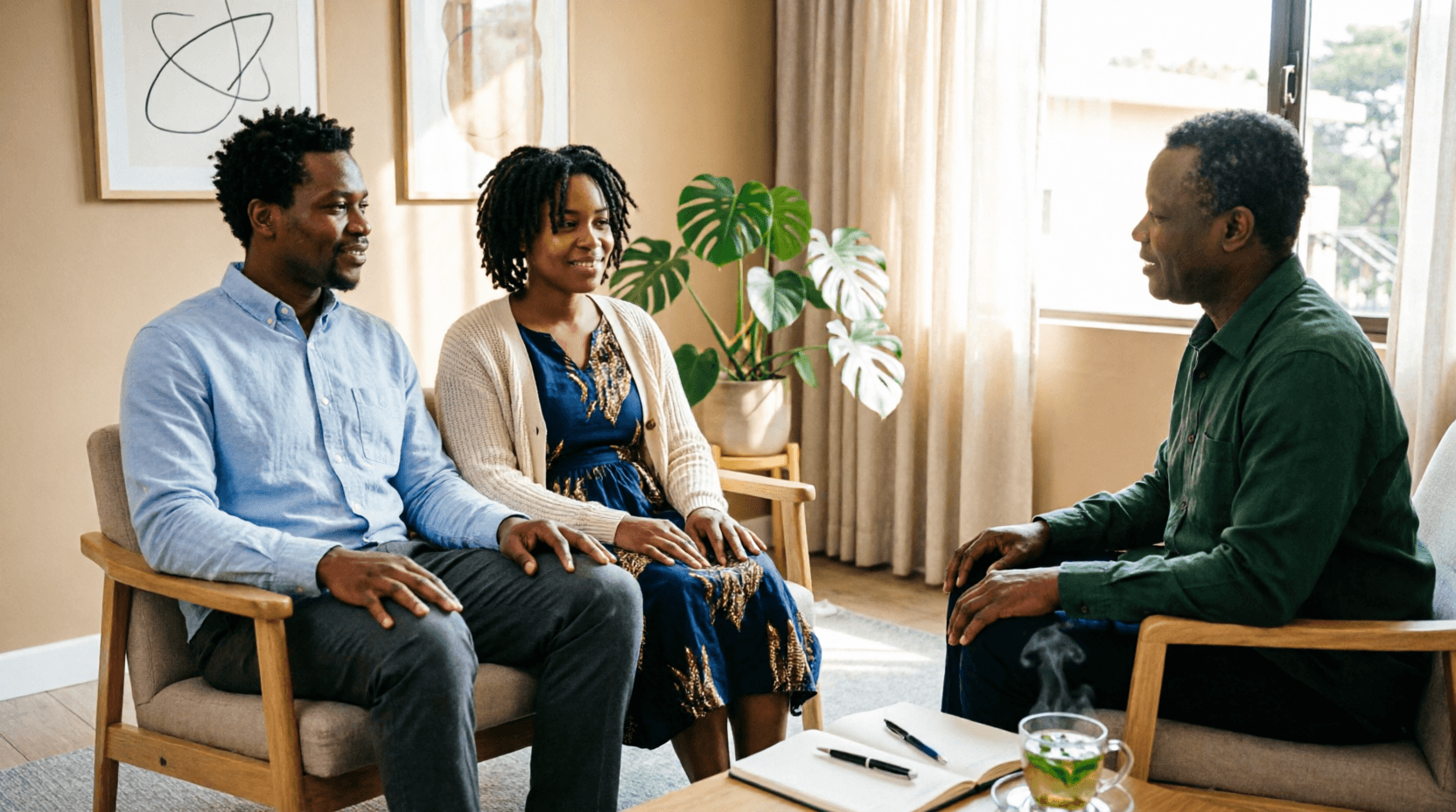 Couples counseling session with a professional therapist in Nairobi